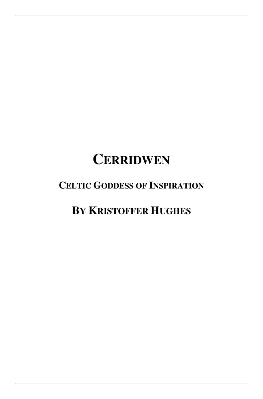 Cerridwen Celtic Bonus Material
