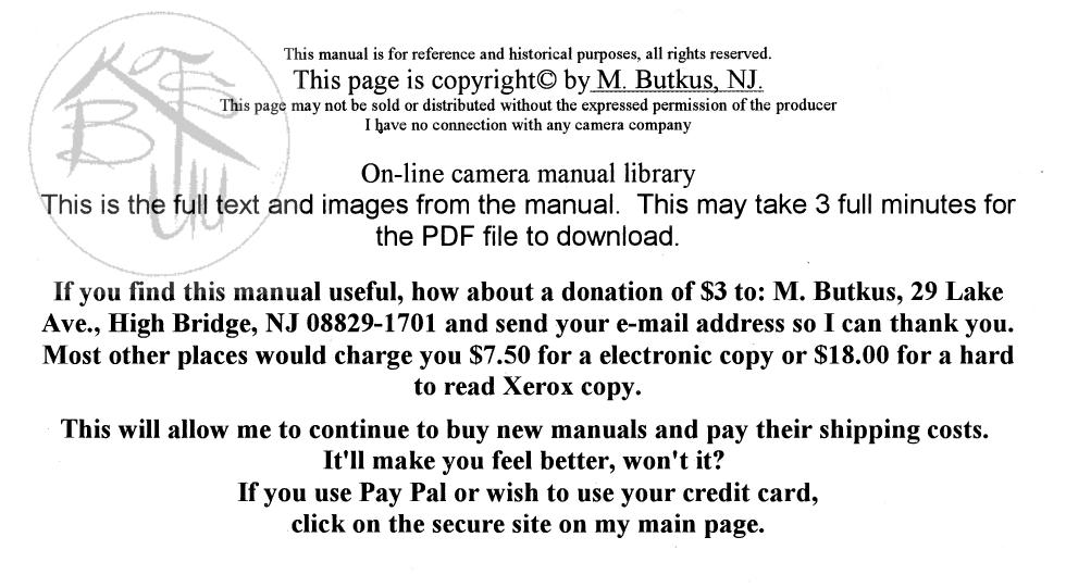 Canon AE-1 User Manual