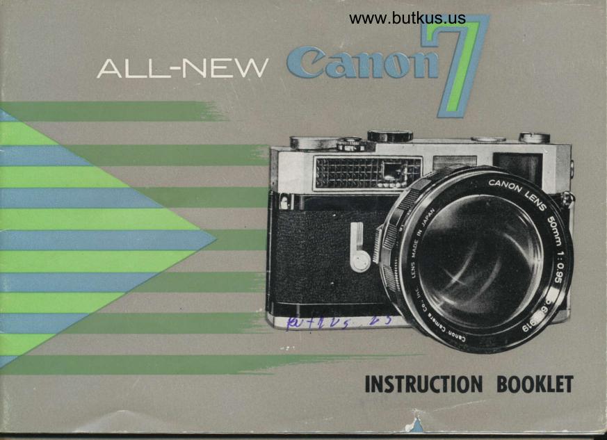 Canon 7 Rangefinder Manual