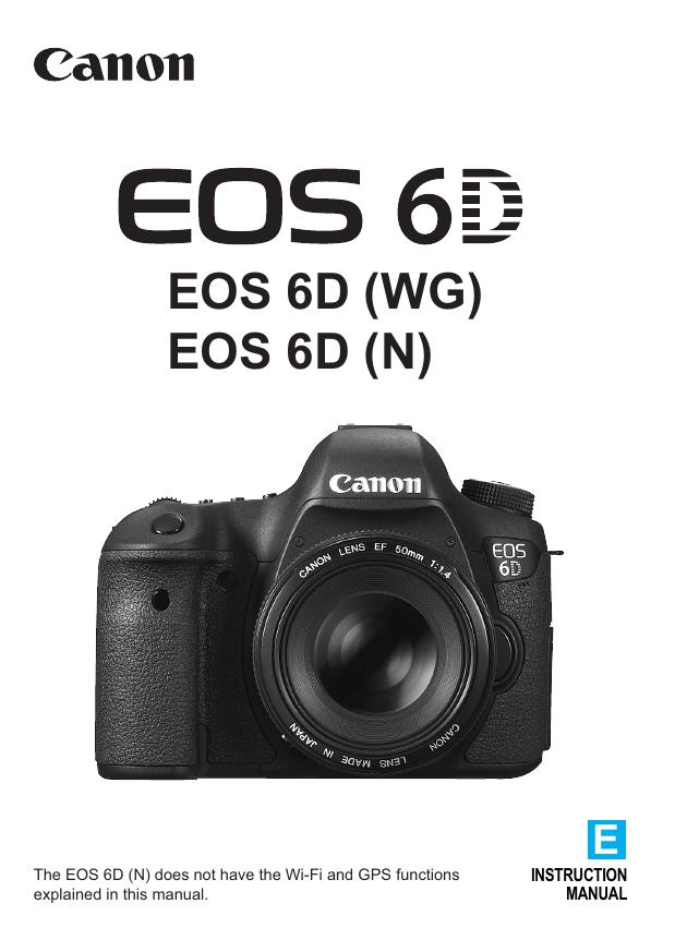 Canon EOS 6D Instruction Manual