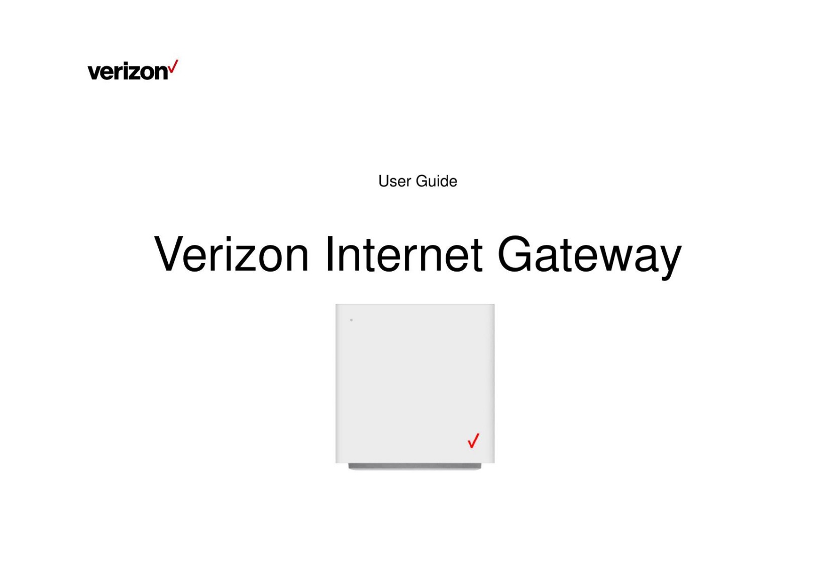 Verizon Internet Gateway NCQ 1338 User Guide v1