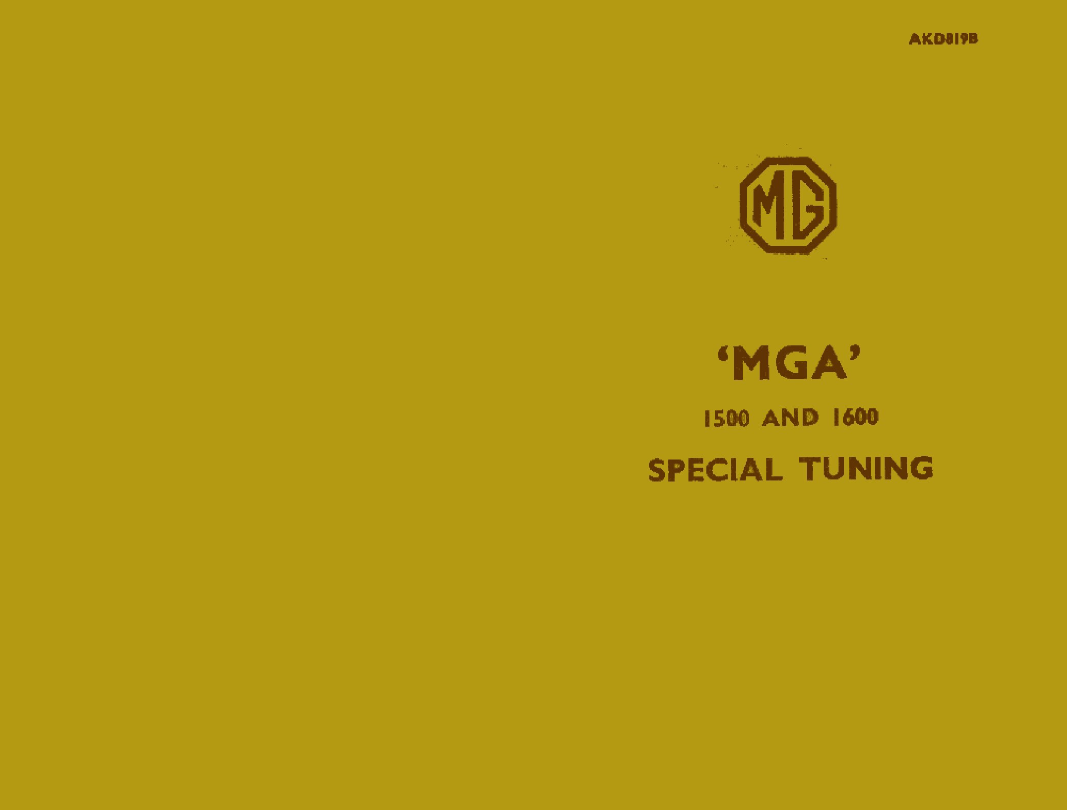 MGA Special Tuning